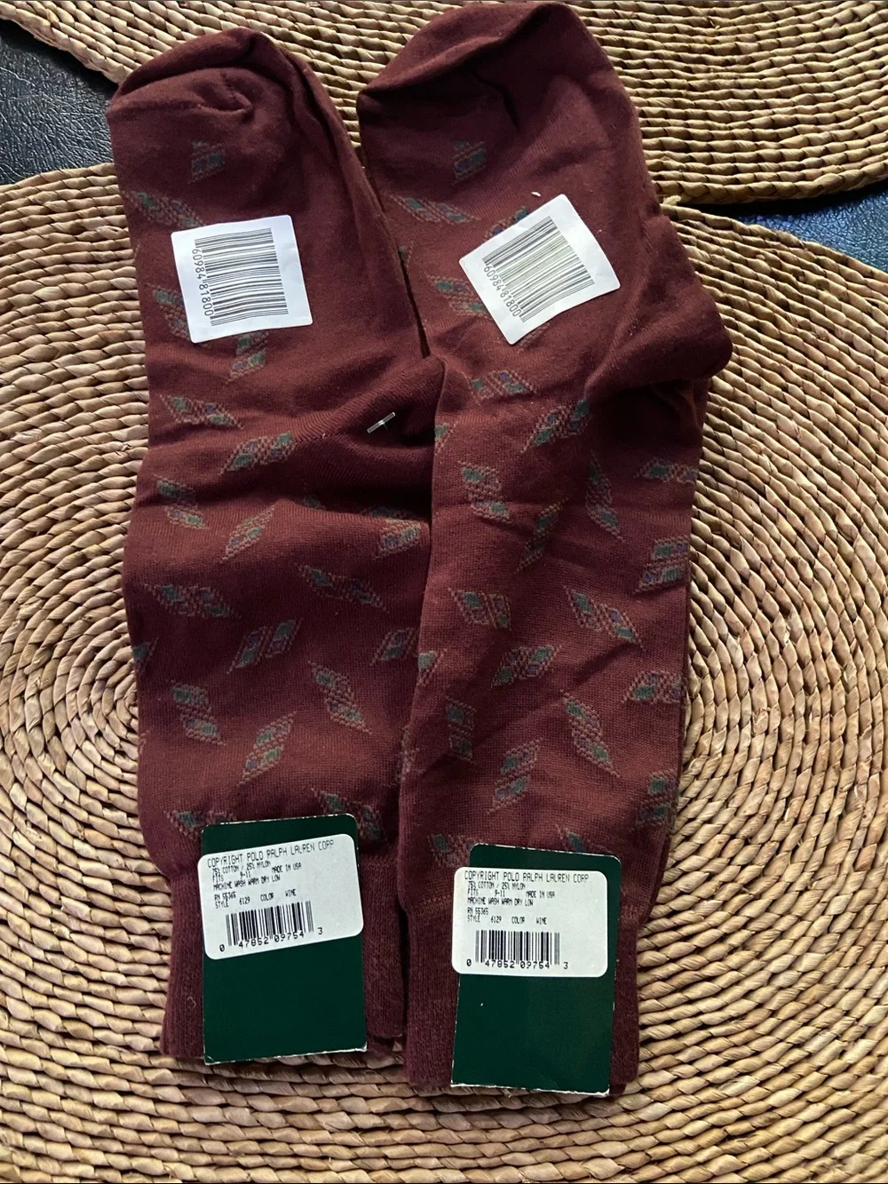 Polo by Ralph Lauren Women Burgundy 9-11 Socks